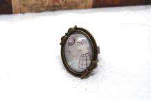 Bagues laiton bronze et cabochon