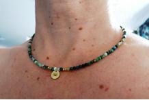 Collier pierres semi-précieuses, Turquoise d' Afrique du Sud